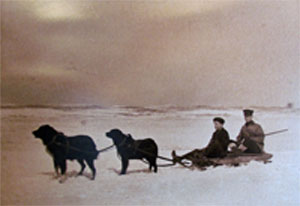 Keating with dogsled